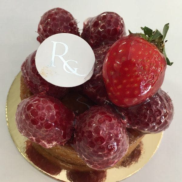 Tartelette aux framboises et aux fraises, pâtisserie artisanale